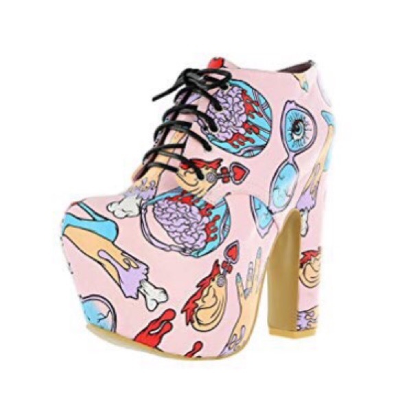 pastel goth platform shoes